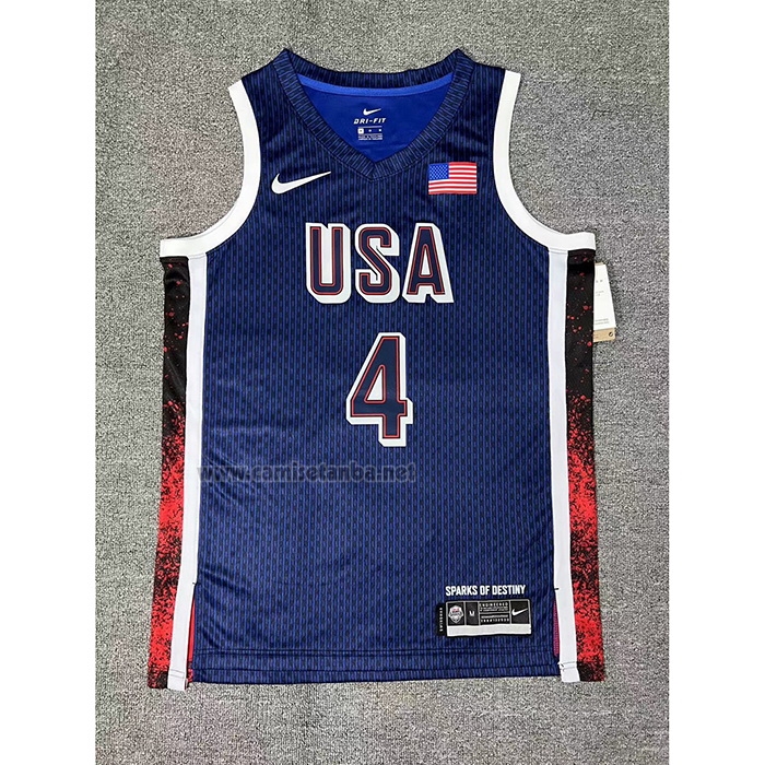 Camiseta USA 2025 Stephen Curry #4 Azul